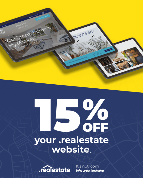 15% off .realestate website